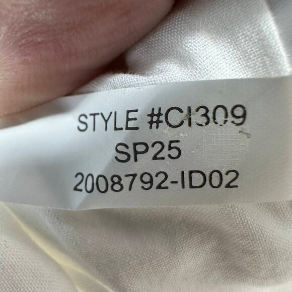 J.Crew Button Front Linen Blend Vest 6 White Sleeveless V-Neck Breathable Lined - Picture 9 of 11